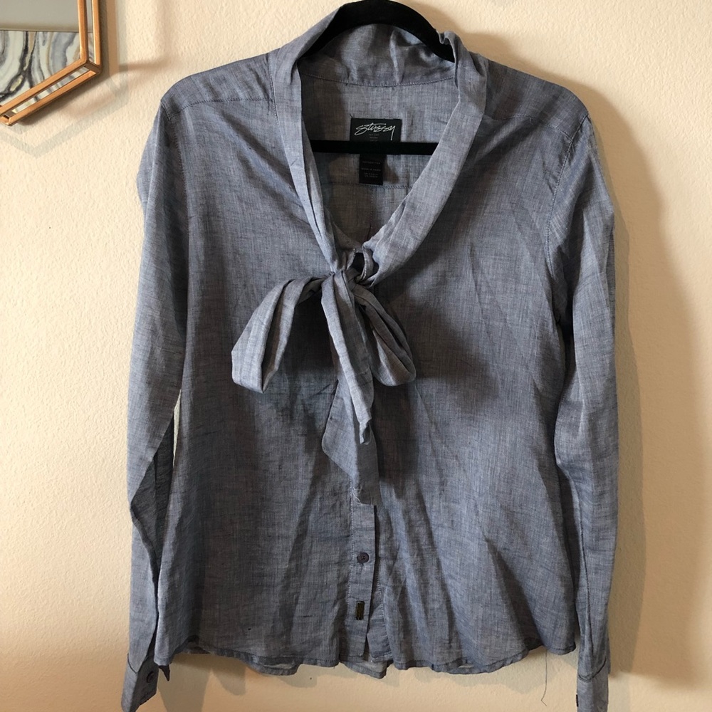 Stussy Tie Neck Blouse - Med